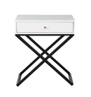 Koda - End Side Table Nightstand, Drawer And Cross Base by HouseOfZazla