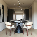 Mid Century Modern Bentwood Swivel Dining Chairs (Set of 2) - White / Walnut by HouseOfZazla