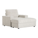 Oversized Chaise Lounge Indoor Rabbit Fur Sofa Bed With Storage Ottoman And Armrests Cup Holders With Deep Seat by HouseOfZazla