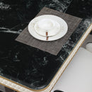 Luxury Modern Dining Table With 6 Chairs Marble Top Titanium Plated Base - Black by Unique Piece Furniture