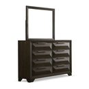 8 Drawer Dresser With Beveled Bracket - Espresso