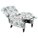Push Back Recliner Chair Upholstered With Classic Wing Back And Solid Gourd-Shaped Legs by HouseOfZazla