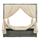 Adjustable Sun Bed With Curtain, High Comfort, With 3 Colors