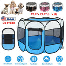 Portable Foldable Pet Tent Exercise Pen Kennel Removable Zipper Top and Bottom Water Resistant Indoor Outdoor Use For Dogs Cats Other Pets
