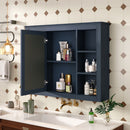 Wall Mounted Medicine Cabinet With Mirror, Storage Cabinet Featuring 6 Open Shelves And Adjustable Interior by HouseOfZazla