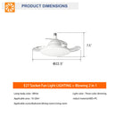 Bulb-Type Small Size Ceiling Fan With Retractable Blades by HouseOfZazla