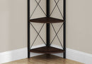 4-Tier Corner Bookshelf with Marble Look and Metal Frame by HouseOfZazla