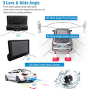 1296P Car DVR Dash Camera 4In 3 Lens Vehicle Driving Recorder Seamless Recording