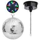 Yescom Shiny Disco Ball with Motor, RGB Light Home Party(12", 16" Opts)