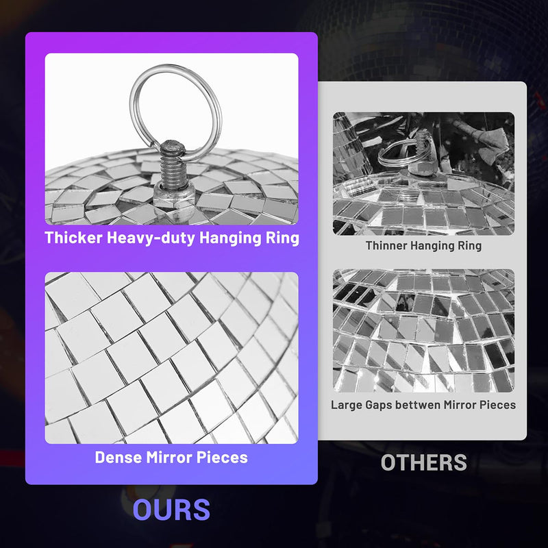 Yescom Mirror Disco Ball Party Bright Reflective Ball