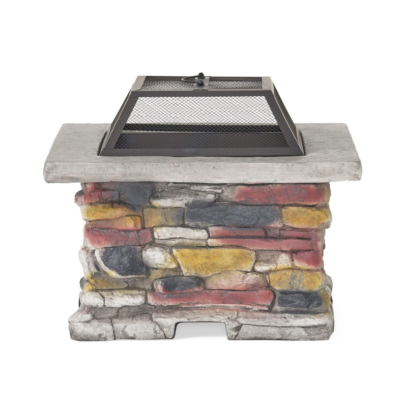 Alora 28" Premium Outdoor Wood Burning Magnesium Oxide Fire Pit With Lid (SAK75214)