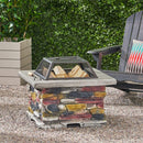 Alora 28-Inch Premium Outdoor Wood Burning Magnesium Oxide Fire Pit With Lid (SAK75214) by SAKSBY WHOLESALE