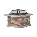 Alora 28" Premium Outdoor Wood Burning Magnesium Oxide Fire Pit With Lid (SAK75214)