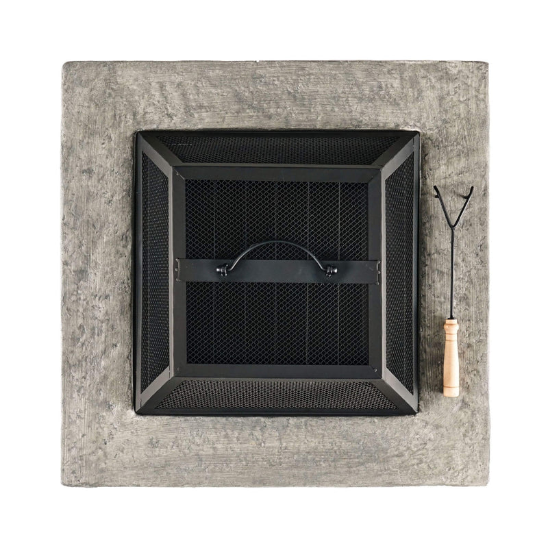 Alora 28" Premium Outdoor Wood Burning Magnesium Oxide Fire Pit With Lid (SAK75214)