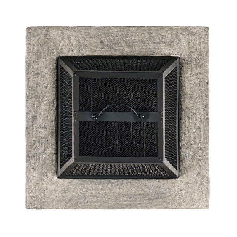 Alora 28" Premium Outdoor Wood Burning Magnesium Oxide Fire Pit With Lid (SAK75214)