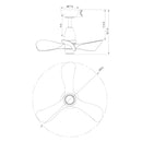 28" Kwang Farmhouse DC Motor Downrod Mount Reversible Ceiling Fan with LED Lighting and Remote Control