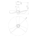 28" Kwang Farmhouse DC Motor Downrod Mount Reversible Ceiling Fan with LED Lighting and Remote Control