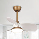 28" Modern DC Motor Downrod Mount Reversible Ceiling Fan with LED Lighting and Remote Control