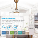 28" Modern DC Motor Downrod Mount Reversible Ceiling Fan with LED Lighting and Remote Control