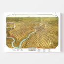 Vintage Map of Spokane, Washington 1905