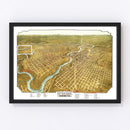 Vintage Map of Spokane, Washington 1905