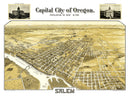 Vintage Map of Salem, Oregon 1905