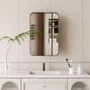 Recessed Metal Framed Medicine Cabinet With Mirror And Adjustable Shelves Wall Mirror With Storage For Bathroom by Unique Piece Furniture