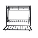 Metal Bunk Bed For Kids, Convertible Bedframe With Ladders & Guardrail by HouseOfZazla