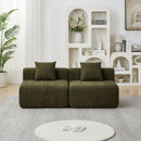 Modular Sectional Sofa With 2 Pillows, Symmetrical Design by HouseOfZazla