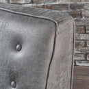 Macedonia - Mid Century Modern Button Tufted Fabric Recliner - Slate