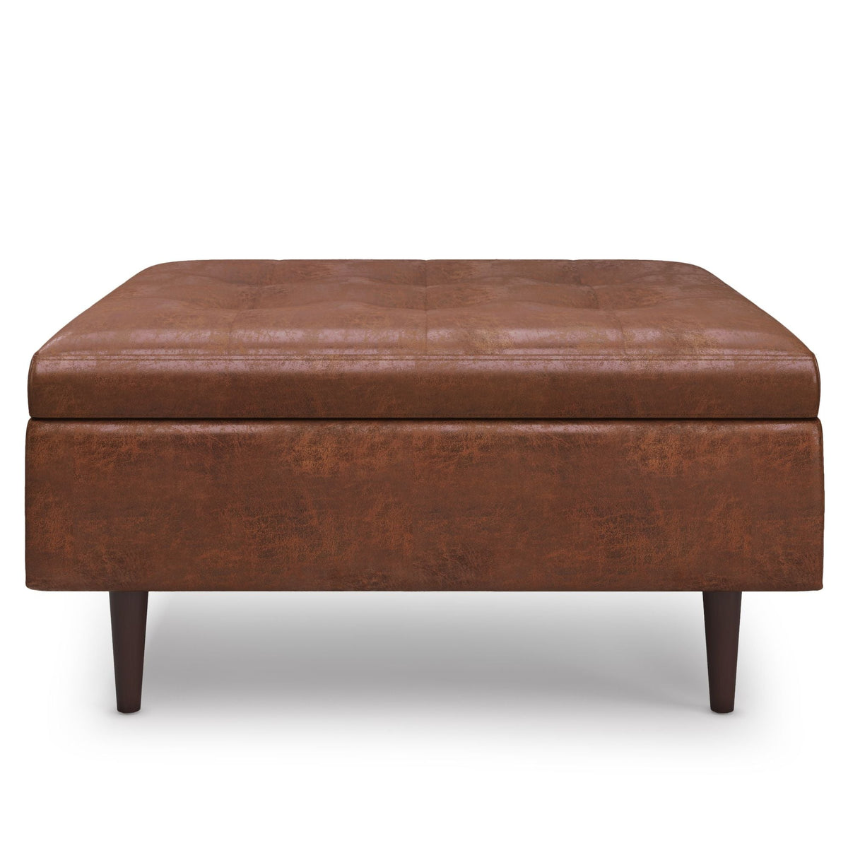 Shay - Large Square Coffee Table Storage Ottoman Mid-Century Style, photo 19 of 40