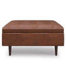 Shay - Large Square Coffee Table Storage Ottoman Mid-Century Style