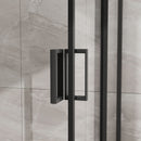 Corner Shower Enclosure With Sliding Door - Matte Black by HouseOfZazla