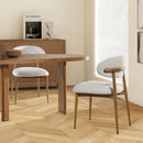 Locke - Modern Upholstered Dining Chair With Frame - Salt / Pepper by HouseOfZazla