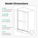 Semi Frameless Double Sliding Shower Door with Tempered Glass by HouseOfZazla
