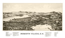 Vintage Map of Meredith Village, New Hampshire 1889