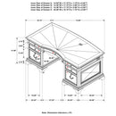 Stigham - 7 Drawer Executive Desk With Lockable File Cabinets - Oak