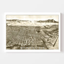 Vintage Map of Berkeley, California 1909