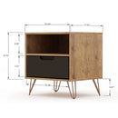 Rockefeller - Nightstand With 1 Drawer by HouseOfZazla