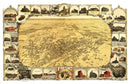 Vintage Map of Fresno, California 1901