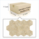 Hexagon Natural Marble Polished Tile For Wall And Floor (Set of 12) by HouseOfZazla