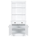 83.4"Tall Bookshelf with LED Lighting, Modern Bookcase with 2 Doors and 1 Drawer,Storage Bookcase with Open Shelves for Living Room,Home Office,White