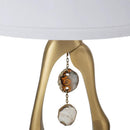 Geode-Inspired Gold Aluminum Table Lamp by HouseOfZazla