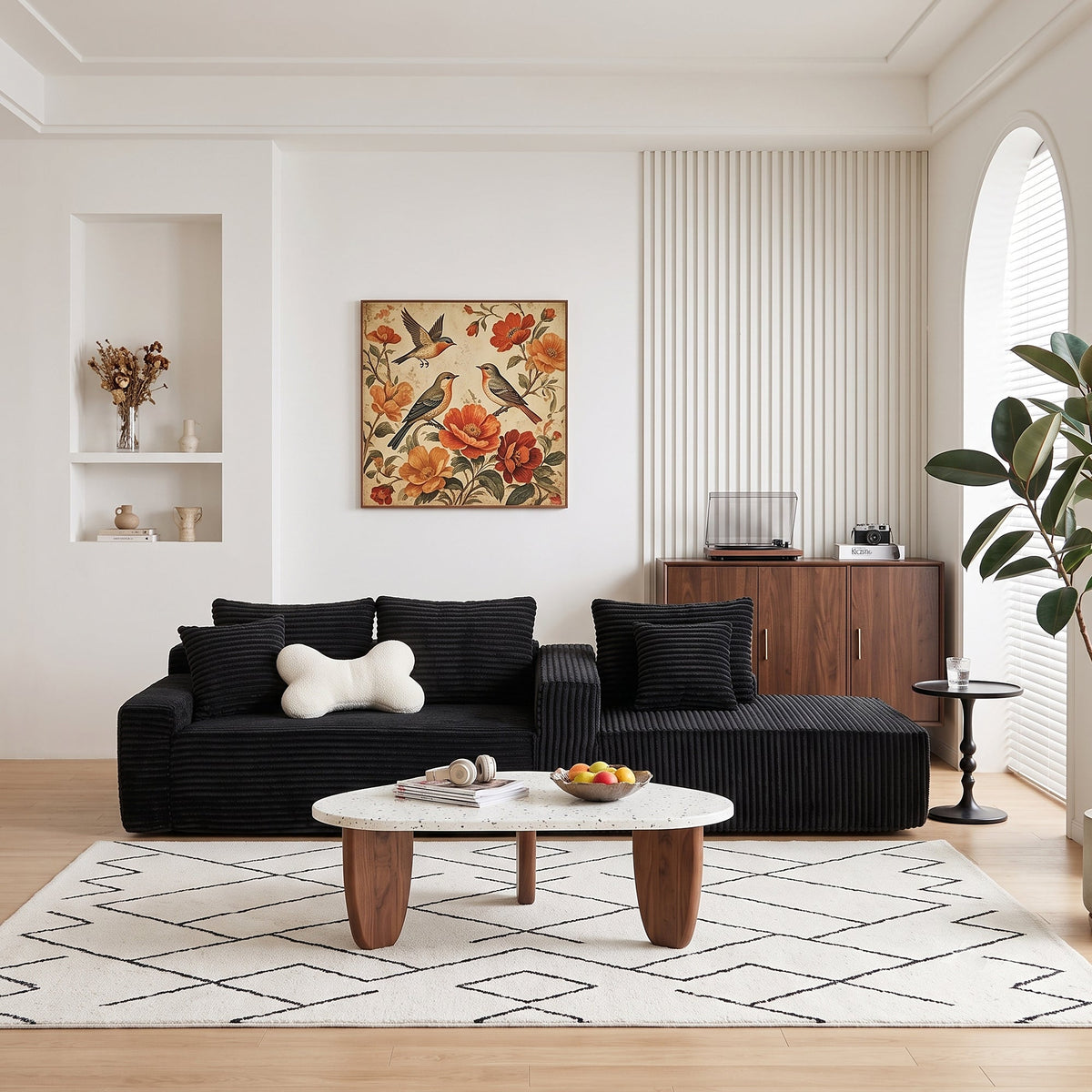94.06 Inch Right Chaise L Shaped Boneless Cloud Sectional Sofa, photo 2 of 9