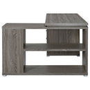 Tona - L-Shape Computer Desk With 3 Drawers And 5 Shelves