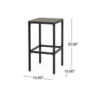 Outdoor Bar Stool With Slat Design And Metal Frame (Set of 2) by HouseOfZazla