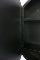 24x24 inch Black Metal Framed Wall mount Bathroom Medicine Cabinet with Mirror