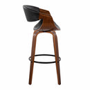 Symphony - Mid Century Modern Fixed Height Barstool With Swivel And Round Footrest (Set of 2) by HouseOfZazla