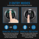 2.02 Cubic Ft Biometric Keypad Fire Resistant Safe - Black