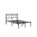 Bed Frame With Storage Headboard With USB C, Type C And LED Light by HouseOfZazla
